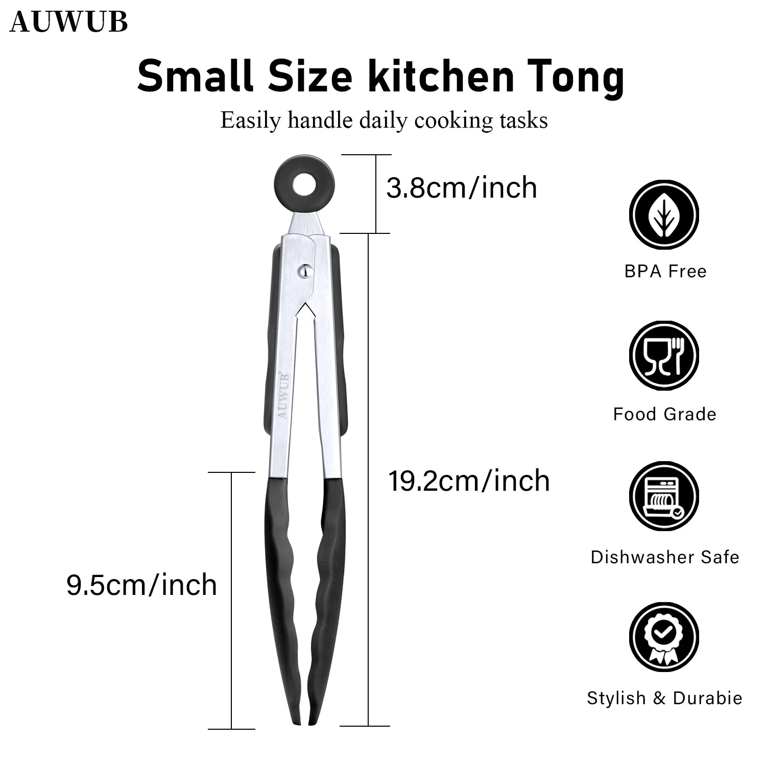 Top Trending 7 Inch Stainless Steel Cooking Tongs with Silicone Tips Non-Slip Food Utensils for Locking and Cooking l'atelier des ustensiles