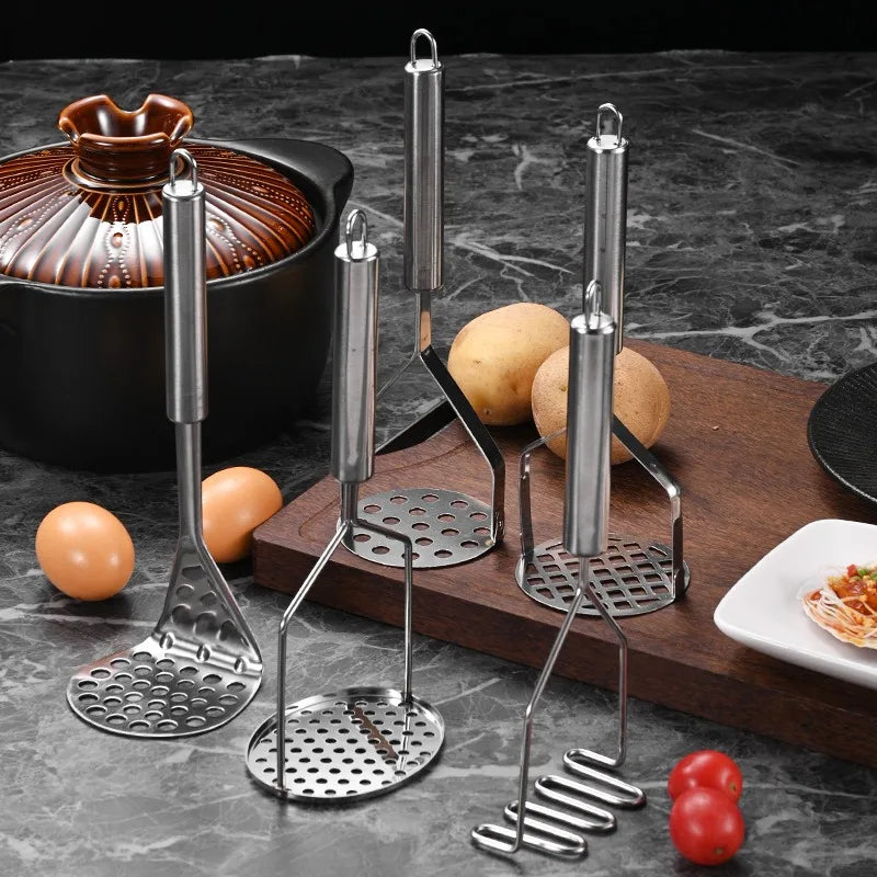 Potato Masher Stainless Steel Best Mashed Potatoes Masher Kitchen Tool Potato Smasher for  Avocad Beans Mashing Utensil l'atelier des ustensiles