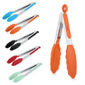 Top Trending 7 Inch Stainless Steel Cooking Tongs with Silicone Tips Non-Slip Food Utensils for Locking and Cooking l'atelier des ustensiles