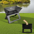Premium Iron Portable X-Shape Foldable Charcoal BBQ Grill Utensils Included for Camping Hiking Picnics Outdoor Barbecue Parties l'atelier des ustensiles