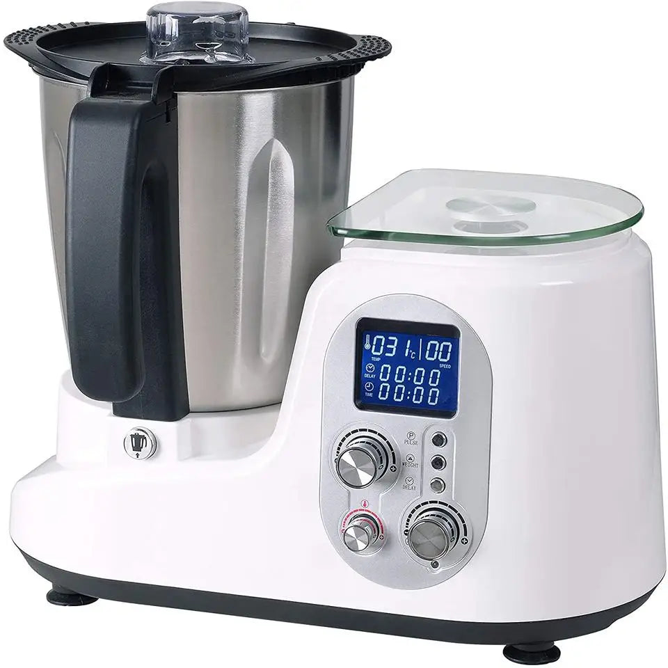 Digital Screen Electric Cooker Robot Soup Maker Blender Food Processor Thermo Cooker with Stainless Steel Mixing Bowl 1200W l'atelier des ustensiles