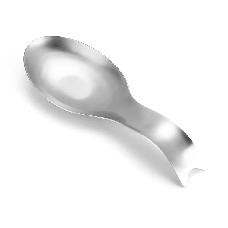 Hot Selling Dishwasher Safe Fish Shape Stainless Steel Utensil Spoon Rest Metal Spoon Holder for Stove Top l'atelier des ustensiles