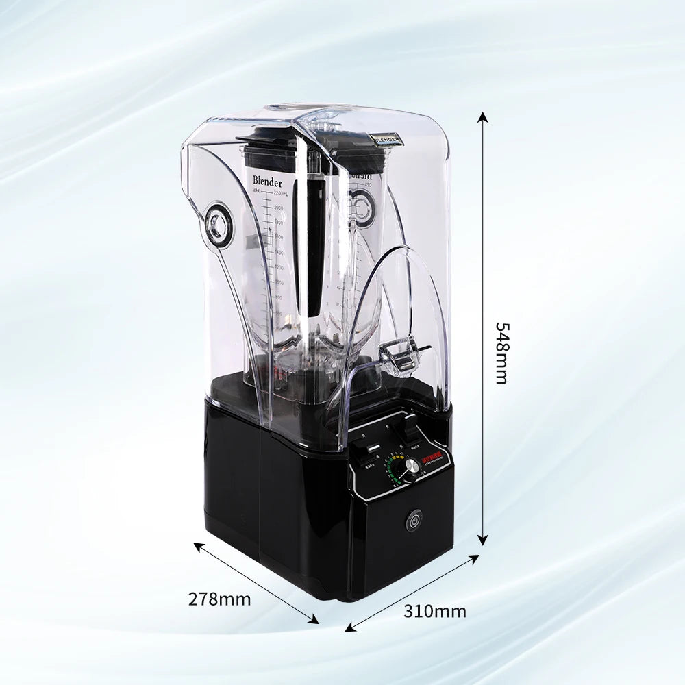 2024 Newest Food Processor Fruit Juice Ice Mixing Blender Smoothie Heavy Duty 2200W Ice Crusher With Sound Cover l'atelier des ustensiles