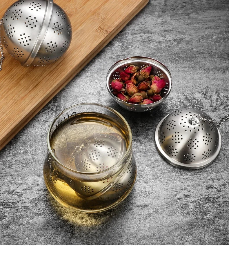 Hot Selling 304 Stainless Steel  Kitchen Tool  Cooking Seasoning Box Tea Hourglass Filter Soup Brine Spice Ball l'atelier des ustensiles