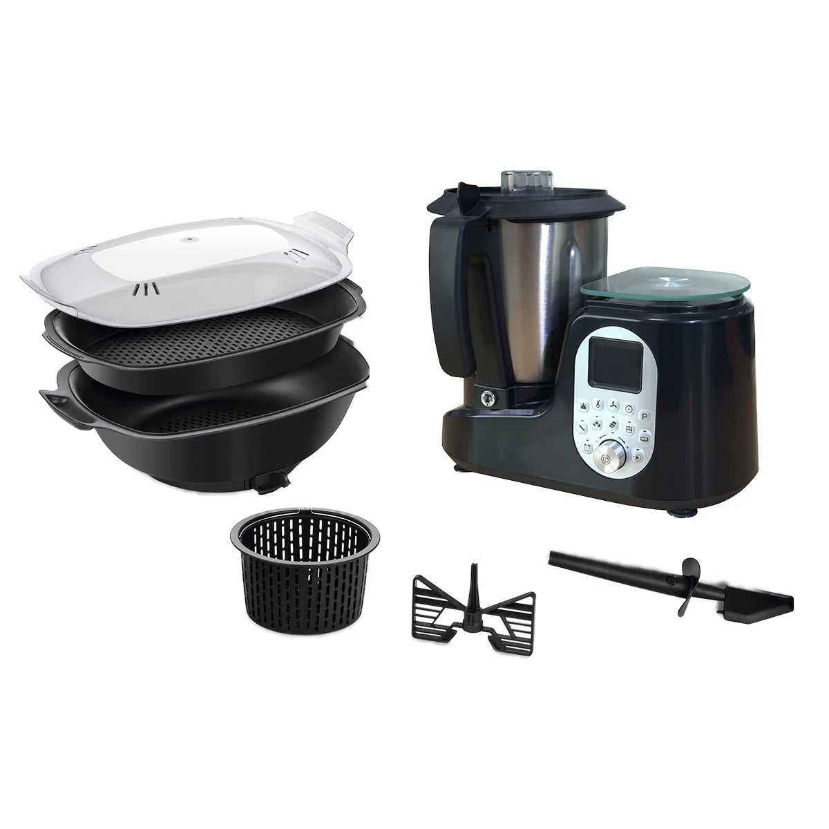 Multifunction Electric Food Processor 10 Speed 3.5L Capacity Portable Home Kitchen Mixer Mixing Grinding Chopping 304 Stainless l'atelier des ustensiles