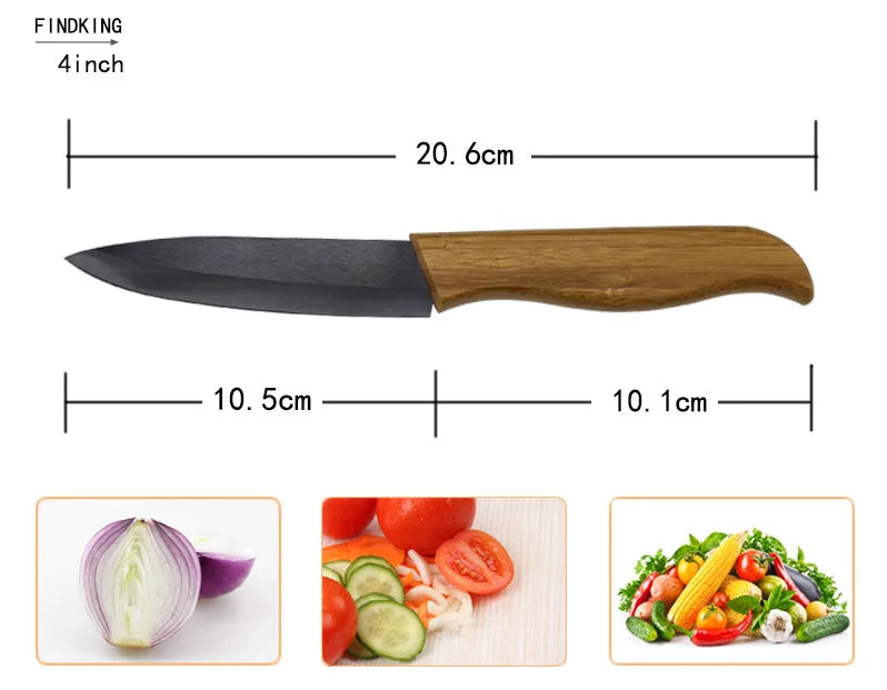 4Pcs Eco-Friendly Stainless Steel Sharp Kitchen Modern Knife Set Wooden Handle Holder Customizable Logo UNIVERSEA Brand Good l'atelier des ustensiles