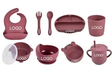 Eco-Friendly Food Grade Silicone Dinnerware and Utensil Set for Baby Training Eating Modern Homeware Tableware l'atelier des ustensiles