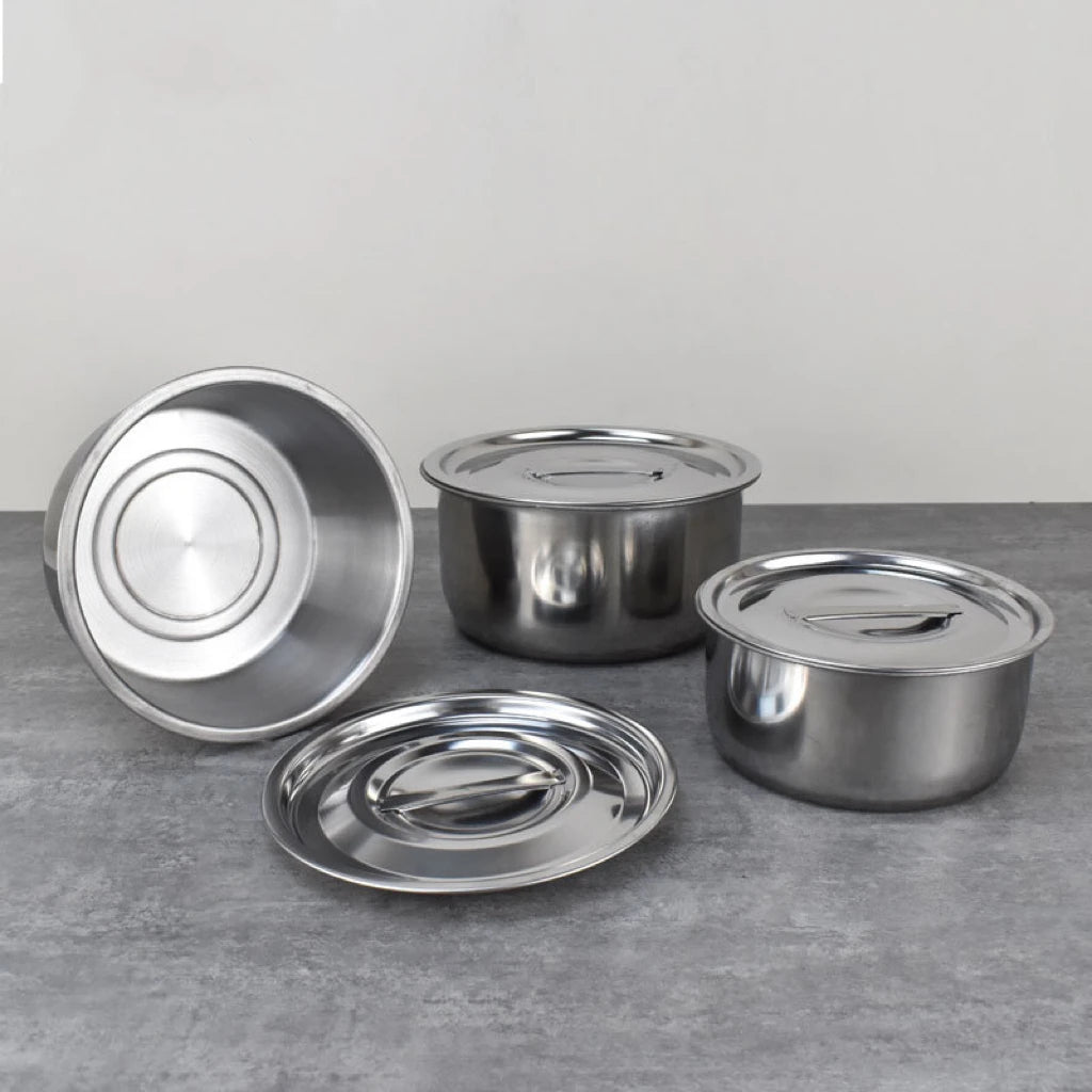 Factory Direct Sale Classic Design 5 PCS Stainless Steel Soup Pot Cookware Sets Silver Pots Kitchen l'atelier des ustensiles