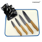 4Pcs Eco-Friendly Stainless Steel Sharp Kitchen Modern Knife Set Wooden Handle Holder Customizable Logo UNIVERSEA Brand Good l'atelier des ustensiles