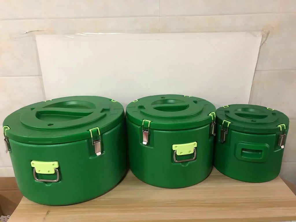 Extra Large Double Insulated Bucket Picnic Ice Cooler Box Storage Box Food Warmer Hotpot Food Warmer Casserole 3pcs Set15/30/50L l'atelier des ustensiles