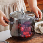 2026 New TW Cute Bear High Borosilicate Glass Kitchen Utensils Thickened Soup Saucepan Two Ear Noodle Bowl Milk Pot Cooking Pot l'atelier des ustensiles