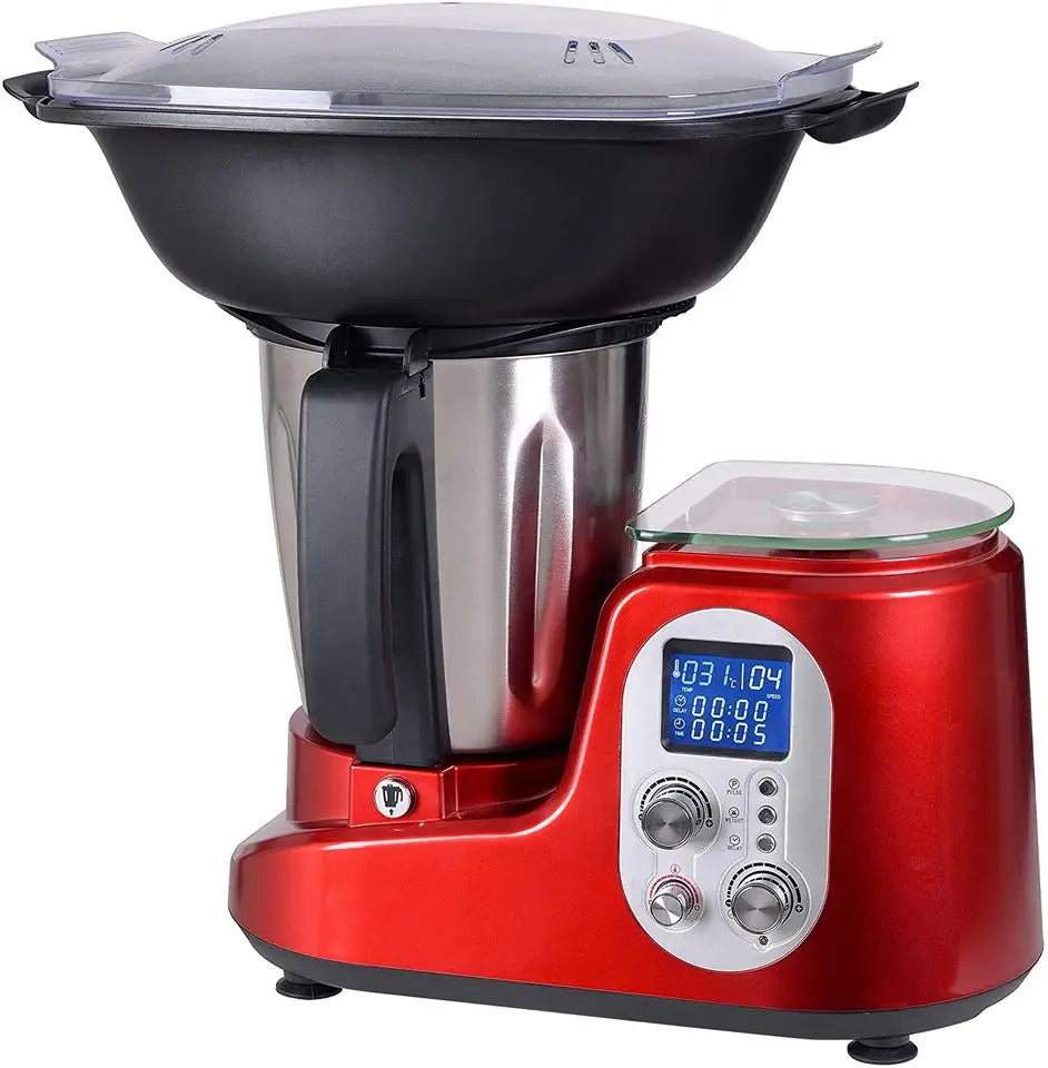 Digital Screen Electric Cooker Robot Soup Maker Blender Food Processor Thermo Cooker with Stainless Steel Mixing Bowl 1200W l'atelier des ustensiles