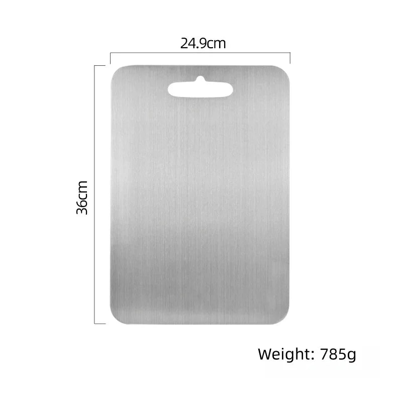 CIEUIS 100% Titanium Safe Anti-Bacterial Cutting Board Double-sided 2MM Chopping Board for Kitchen l'atelier des ustensiles