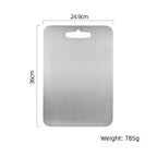 CIEUIS 100% Titanium Safe Anti-Bacterial Cutting Board Double-sided 2MM Chopping Board for Kitchen l'atelier des ustensiles