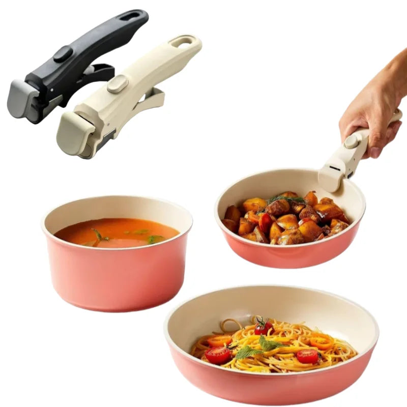 Outdoor Camping Cookware Removable Pot Handle Heat-Resistant Universal Detachable Handle for Milk Pot Frying Pan Kitchen Tool l'atelier des ustensiles