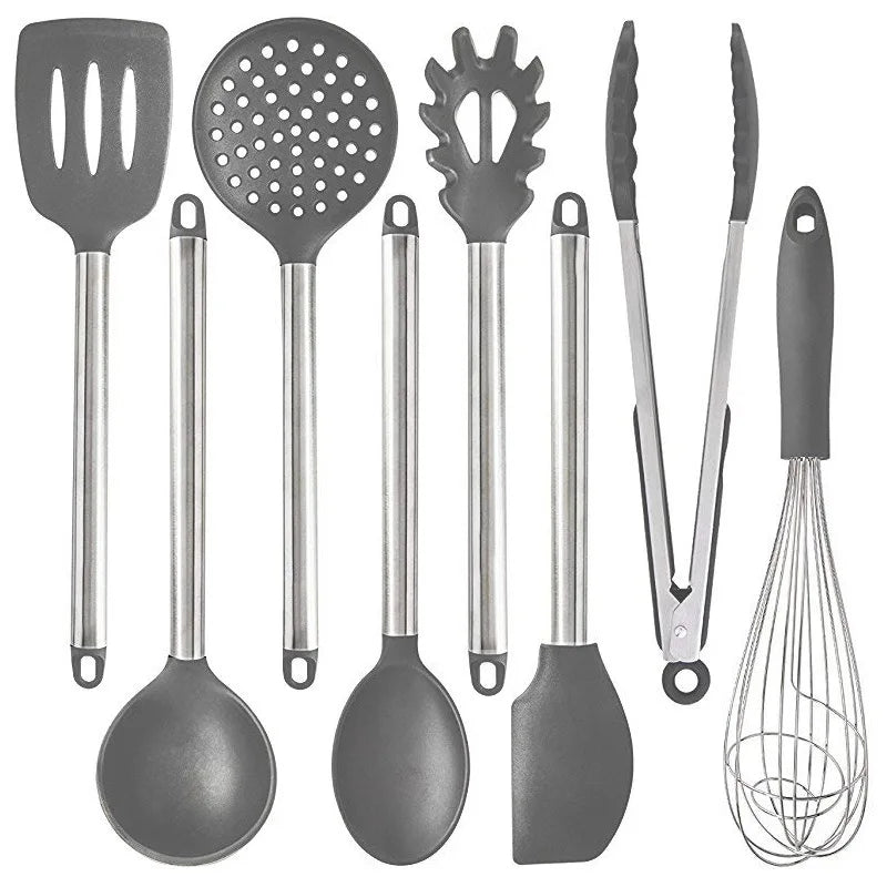 Silicon Cooking Utensils With 430 Stainless Steel Handle l'atelier des ustensiles