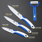 Couteaux de cuisine en céramique 3 4 5 6 pouces avec éplucheur, couteau de chef, couteau à éplucher, couteau à fruits et légumes, couteau utilitaire, lame blanche, ensemble de cuisine l'atelier des ustensiles