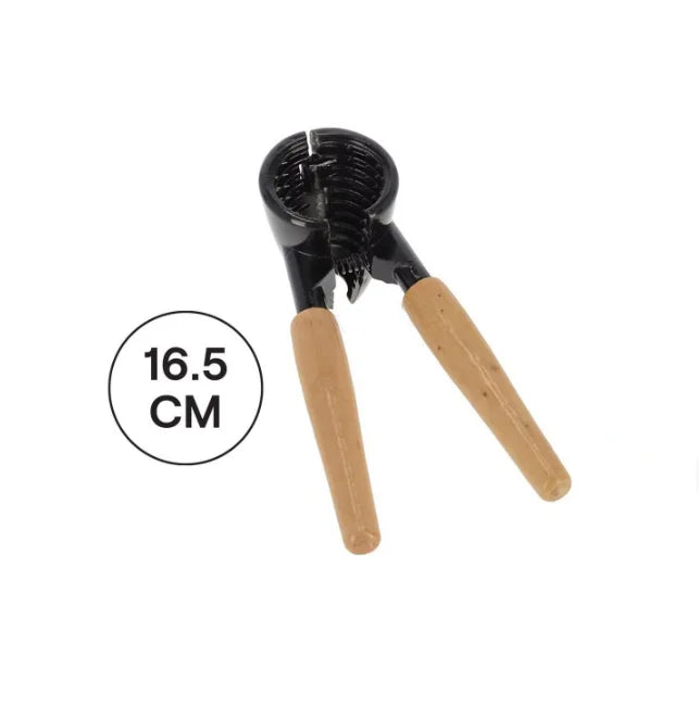 16.5cm Ergonomic Wooden Handle Metal Nutcracker Kitchen Utensil l'atelier des ustensiles