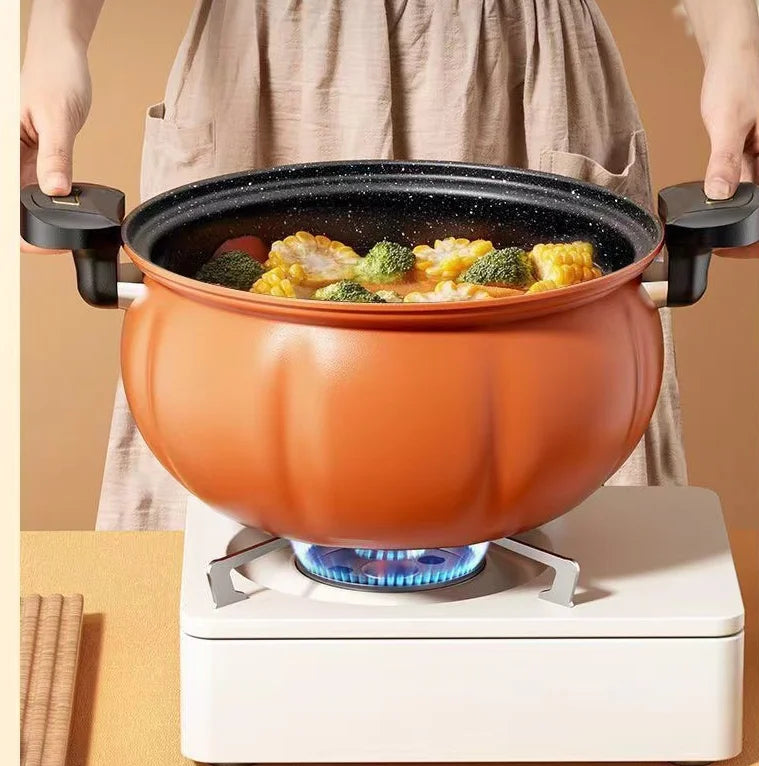 Factory Carbon Steel Pumpkin Casserole  Pressured Lid  Non Stick Cooking Pots  Wholesale Retailer Kitchen Use Ready to Ship l'atelier des ustensiles