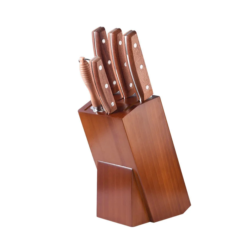 Latest Design Ultra Sharp Pakka Wood Knife Set 6 Pcs Professional Kitchen Chef Knife Set With Block l'atelier des ustensiles