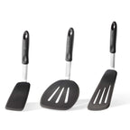 Best Heat Resistant 4 Piece Silicone Cooking Utensil Pancake Slotted Turner Spatula Set l'atelier des ustensiles