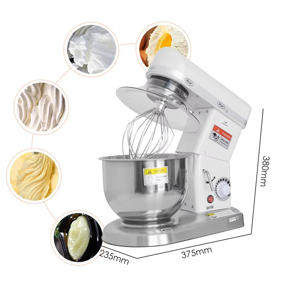 XEOLEO Commercial 5L/7L/10L Planetary Mixer 500W Electric Stand Flour Food Dough Blender Food Processor Egg Beater With Bowl l'atelier des ustensiles
