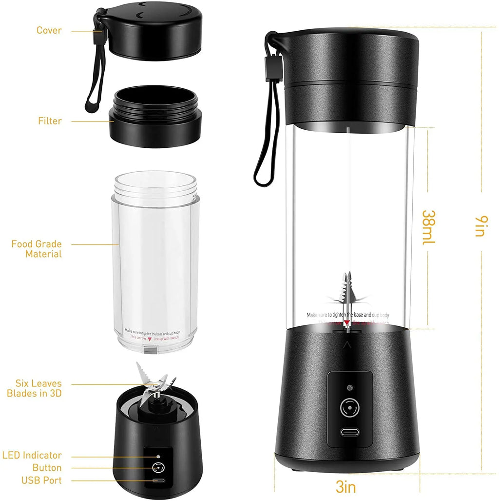 Factory Design 380ml Food Processor USB Rechargeable Juicer Portable Smoothie Blender Protein Blender l'atelier des ustensiles