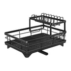 Dish Drying Rack with Cutlery Storage - Kitchen Sink Organizer for Plates, Bowls, Utensils - for Wholesale and Home Use l'atelier des ustensiles