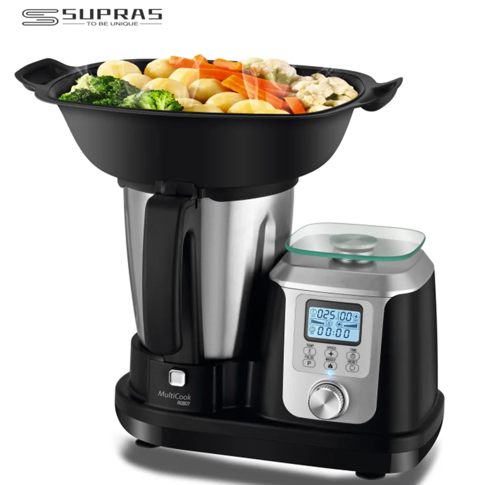 1500W Electric Plastic Multifunction Food Processor 3.5L Capacity 6-speed 4 Stainless Steel Blades Portable All-in-one Thermo l'atelier des ustensiles
