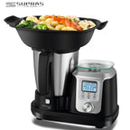 1500W Electric Plastic Multifunction Food Processor 3.5L Capacity 6-speed 4 Stainless Steel Blades Portable All-in-one Thermo l'atelier des ustensiles