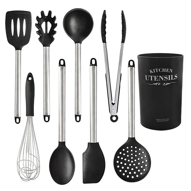 Silicon Cooking Utensils With 430 Stainless Steel Handle l'atelier des ustensiles