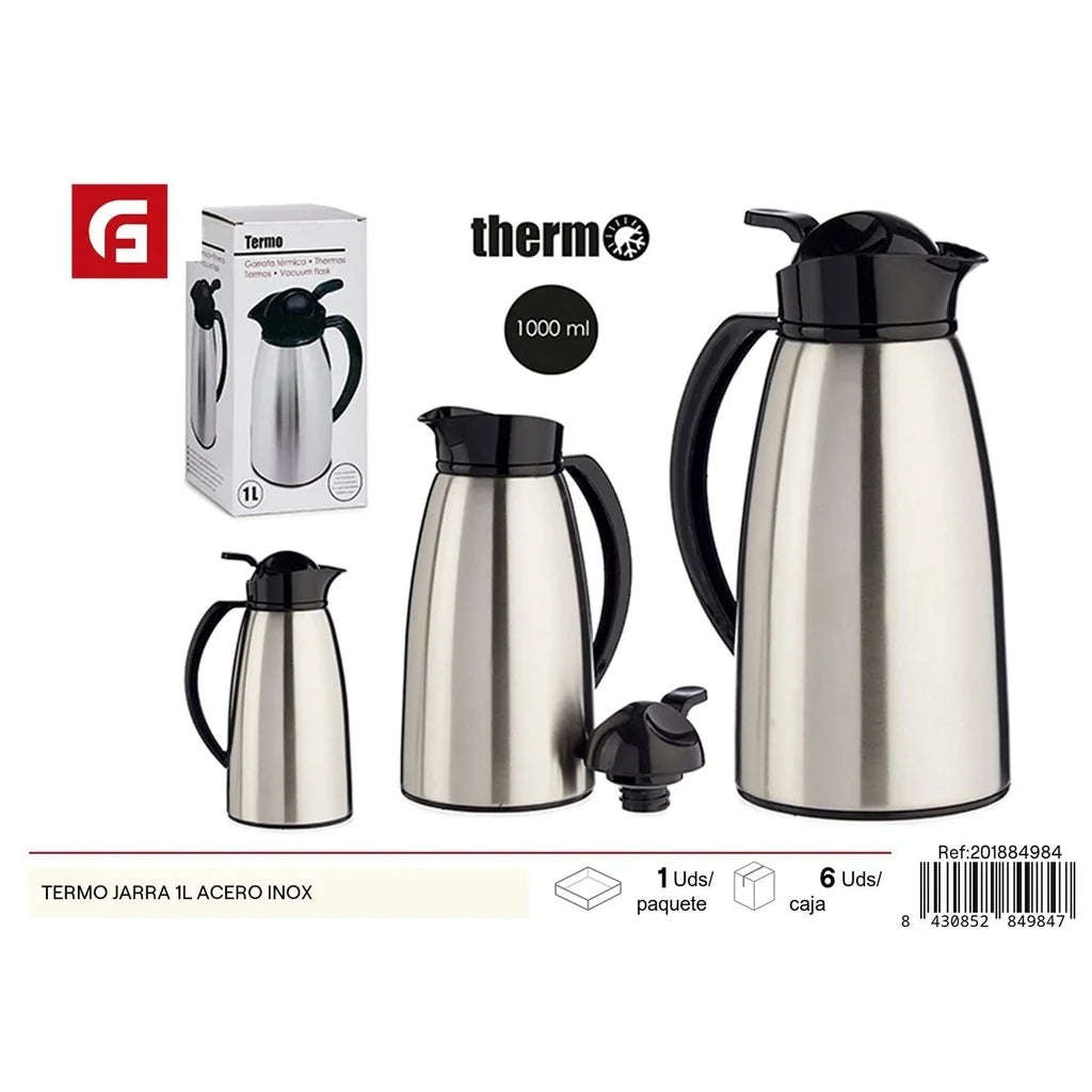 1L Stainless Steel Thermo Jug - Kitchen Utensils l'atelier des ustensiles
