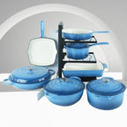 Custom Kitchen Minimalist Enameled Cast Iron Pots Pans  Induction Dutch Oven Casserole Fry Pan Oven Set l'atelier des ustensiles