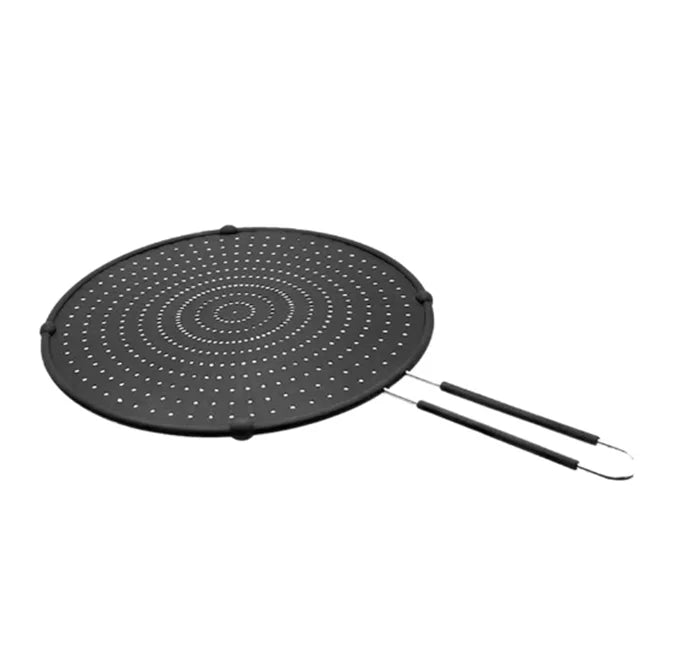 Cooking Heat Resisting Handle Frying Pan Lid Water Filter Net Silicone Splatter Screen Anti Oil Splatter Oil Splash Guard l'atelier des ustensiles