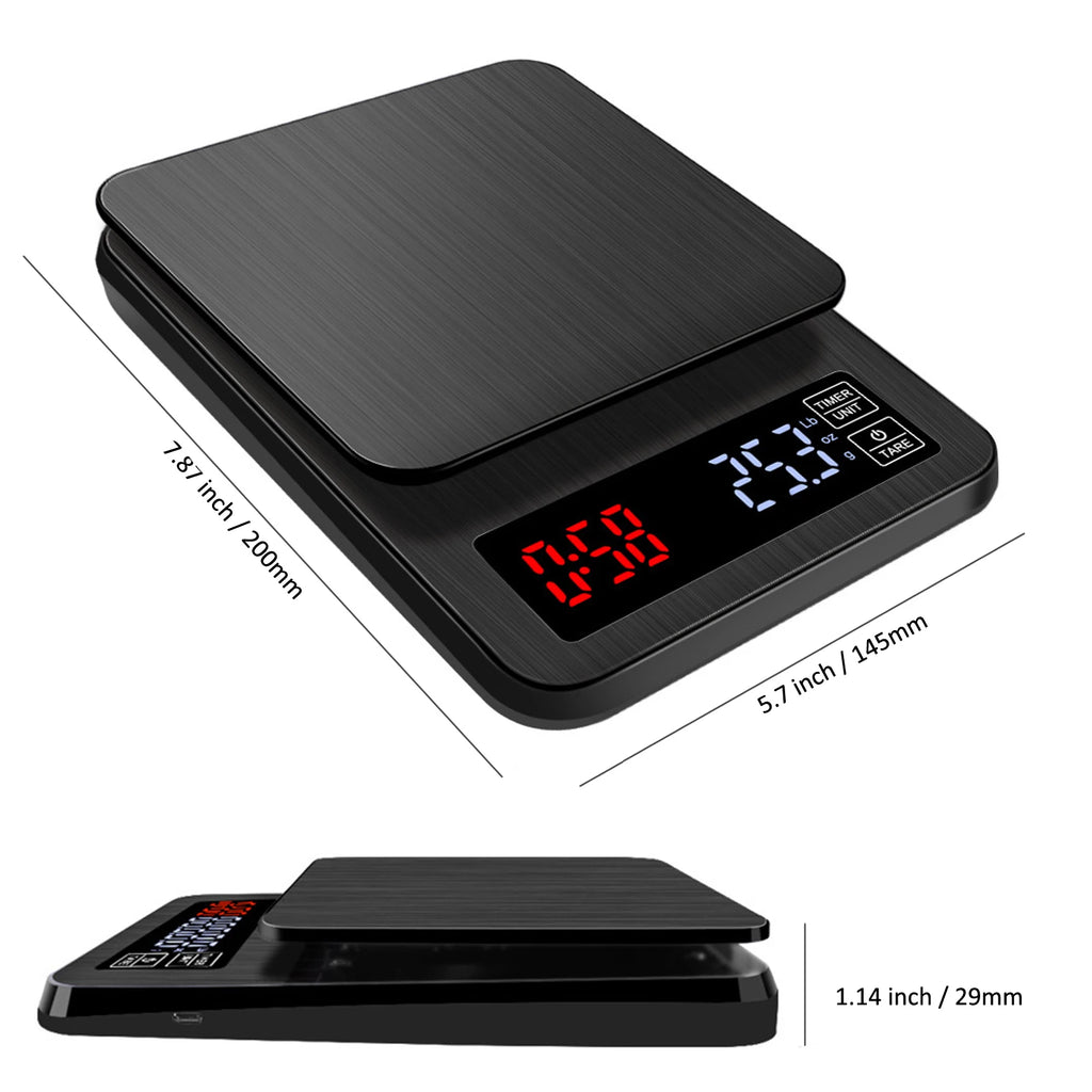 Mini 5000G Smart Food Scale Stainless Steel ABS Utensils Mini Coffee Kitchen Weighing Scale l'atelier des ustensiles