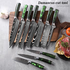 Wholesale 10pcs Multifunction Household Damascus Steel Kitchen Knife Set Custom Knives Sets for Chefs Knives l'atelier des ustensiles