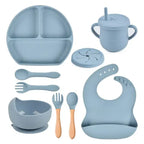 Eco-Friendly Food Grade Silicone Dinnerware and Utensil Set for Baby Training Eating Modern Homeware Tableware l'atelier des ustensiles
