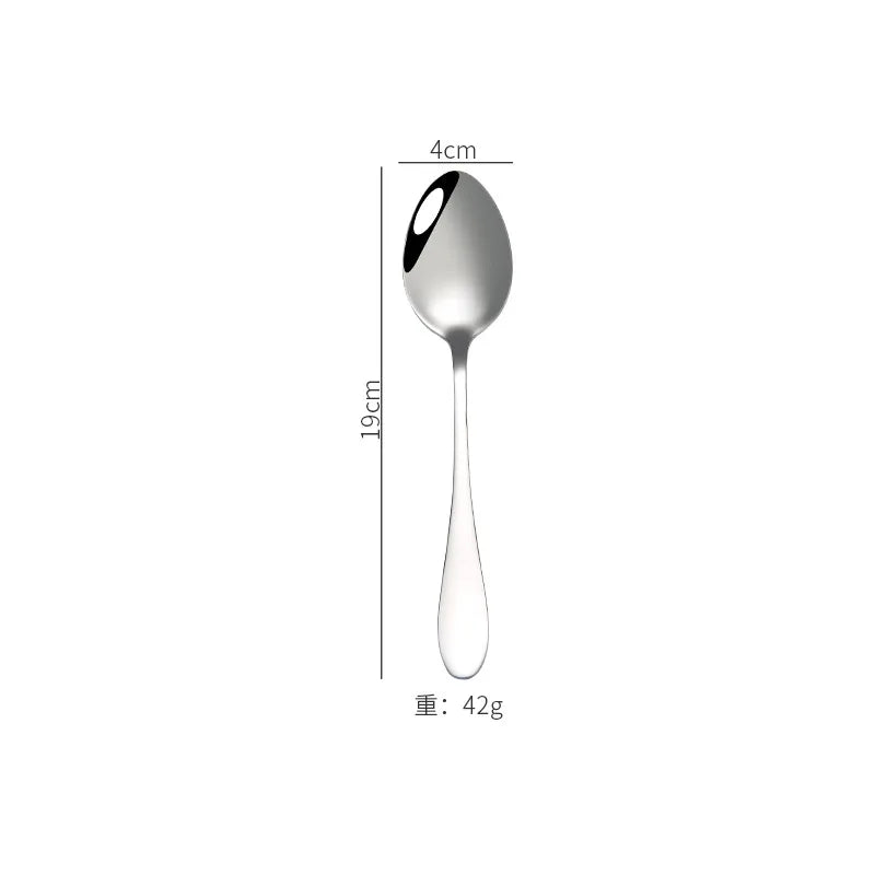 Stainless Steel Tableware 1012 Knife, Fork and Spoon Simple Style Gold-plated Tableware 4-piece Gift Box Set l'atelier des ustensiles