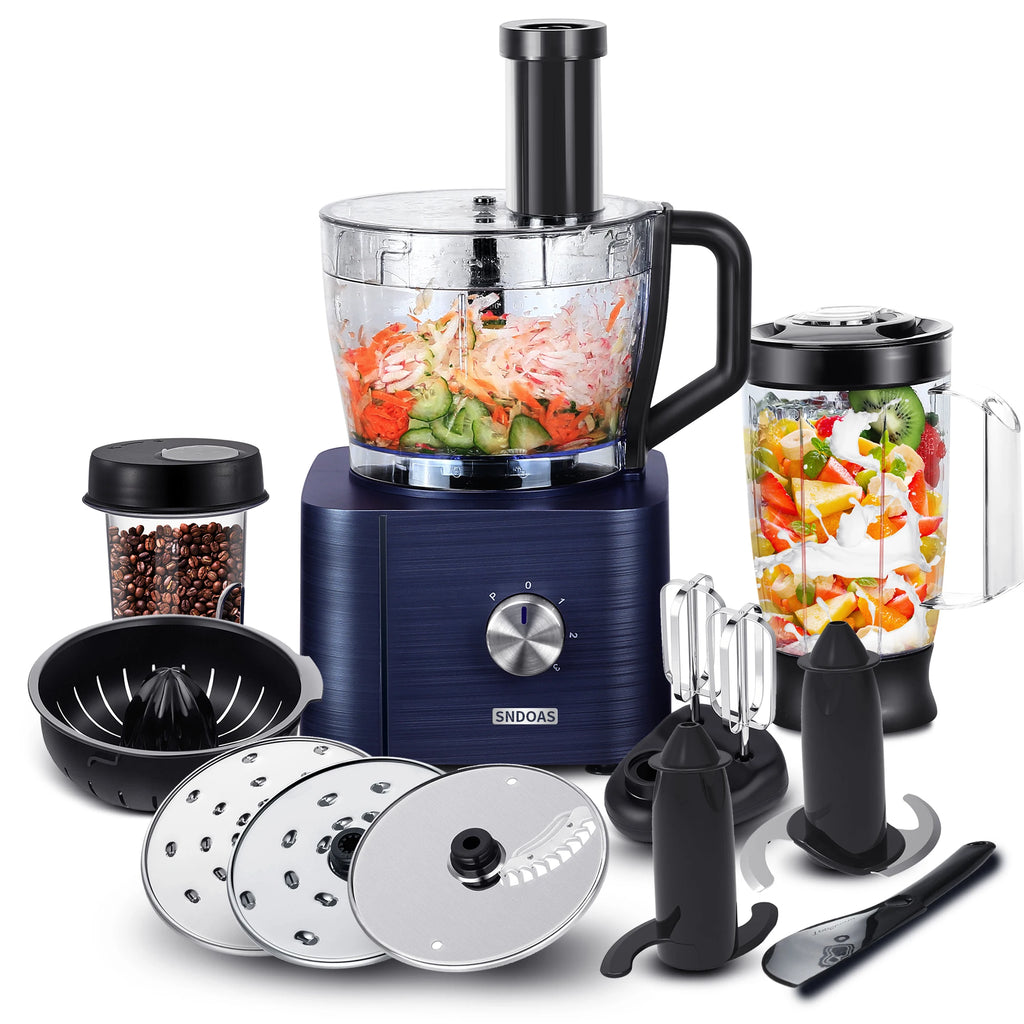 Food Processor, 11-in-1 Food Processor and Blender with Chopping Blending Kneading Grinding Whisking Juicing, 1100W l'atelier des ustensiles