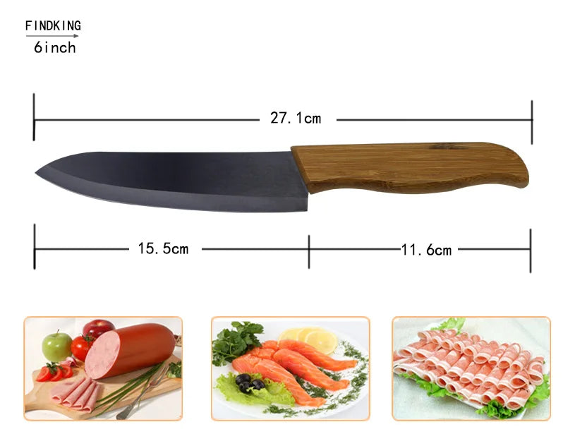 4Pcs Eco-Friendly Stainless Steel Sharp Kitchen Modern Knife Set Wooden Handle Holder Customizable Logo UNIVERSEA Brand Good l'atelier des ustensiles