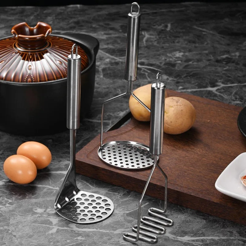 Potato Masher Stainless Steel Best Mashed Potatoes Masher Kitchen Tool Potato Smasher for  Avocad Beans Mashing Utensil l'atelier des ustensiles