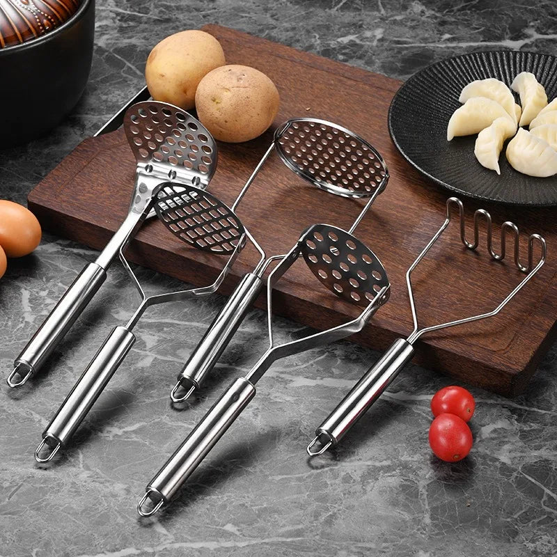 Potato Masher Stainless Steel Best Mashed Potatoes Masher Kitchen Tool Potato Smasher for  Avocad Beans Mashing Utensil l'atelier des ustensiles
