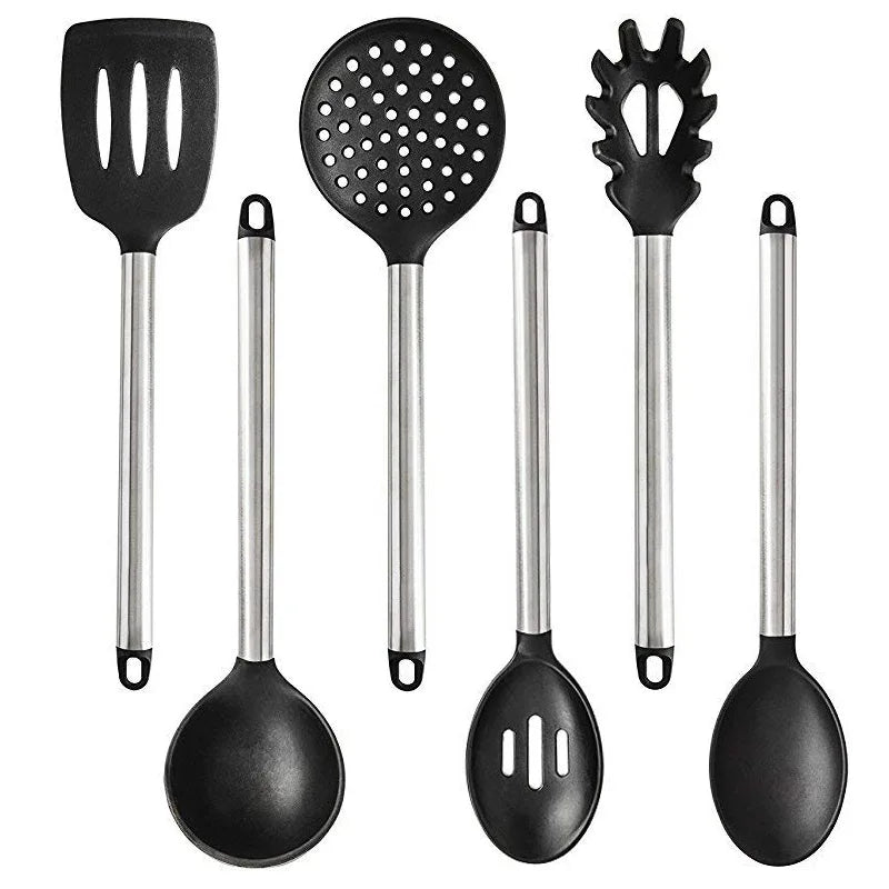 Silicon Cooking Utensils With 430 Stainless Steel Handle l'atelier des ustensiles