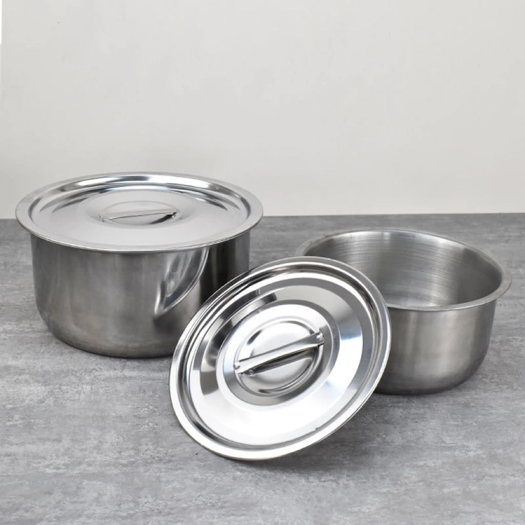 Factory Direct Sale Classic Design 5 PCS Stainless Steel Soup Pot Cookware Sets Silver Pots Kitchen l'atelier des ustensiles