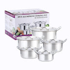 Factory Wholesale Classic 5pcs  Aluminum Alloy Panelas Cookware Set 16cm 18cm 20cm 22cm 24cm Kitchen Cooking Pot Casserole l'atelier des ustensiles