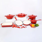 Custom Logo 4-Piece Classic Design Enamel Casserole Set Iron Pot Dutch Oven for Home Kitchen Cooking Made of Durable Metal l'atelier des ustensiles