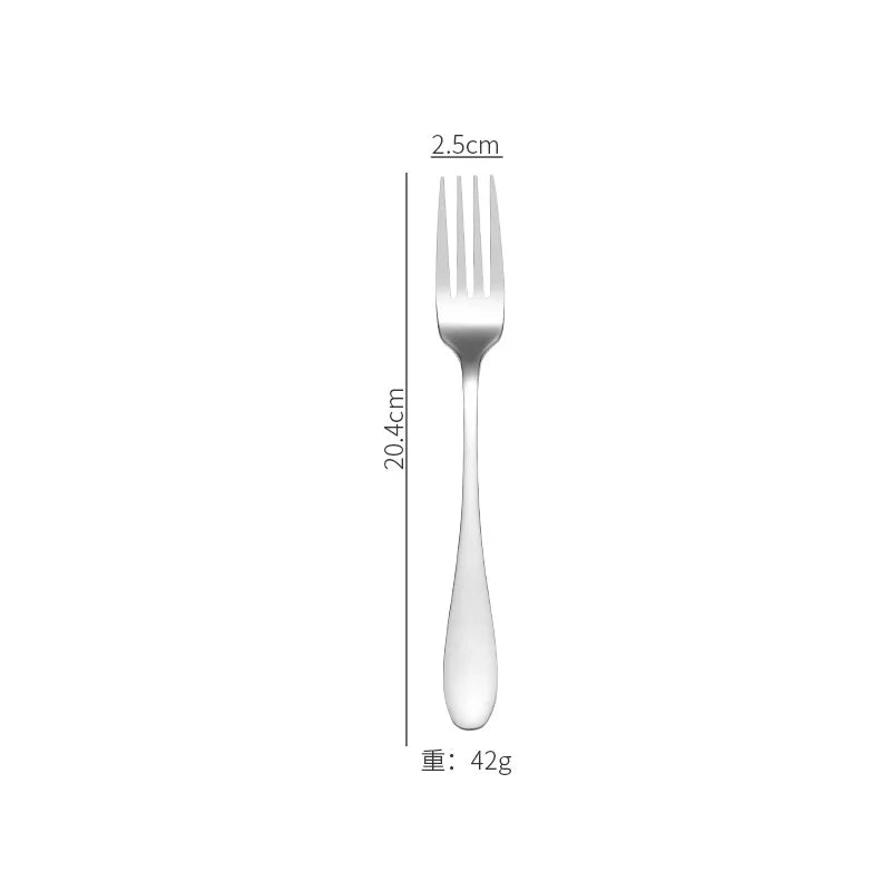 Stainless Steel Tableware 1012 Knife, Fork and Spoon Simple Style Gold-plated Tableware 4-piece Gift Box Set l'atelier des ustensiles