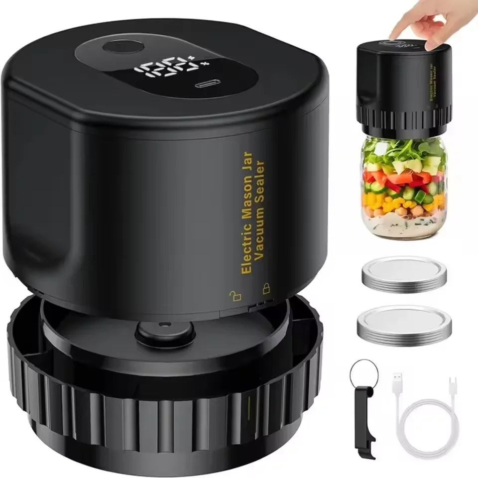 Wholesale Kitchen Tools Automatic Kit Food Storage Regular Mouth Jar Lids Electric  Jar Vacuum Sealing Machine l'atelier des ustensiles