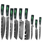 Wholesale 10pcs Multifunction Household Damascus Steel Kitchen Knife Set Custom Knives Sets for Chefs Knives l'atelier des ustensiles