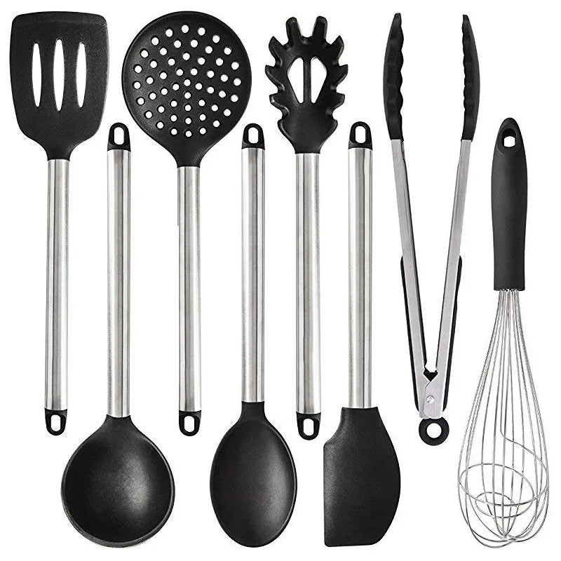 Silicon Cooking Utensils With 430 Stainless Steel Handle l'atelier des ustensiles